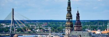 Riga : location de jet privé — Vue aérienne historique.