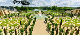 Helikopterilend Château De Vaux-Le-Vicomte'i kohal
